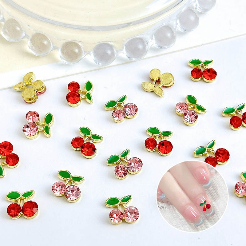 Fruit Cherry Nail Jewelry DIY Luxury Nail Accessories